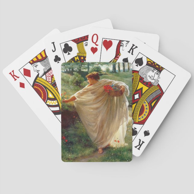 Wild Blossoms (by Edward Poynter) Poker Cards (Back)