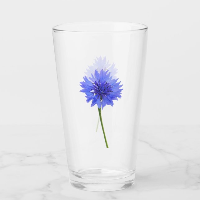 wild blue cornflower glass (Front)