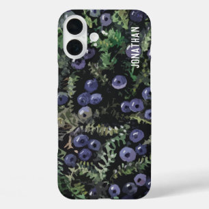 Wild blue crowberries iPhone 16 plus case