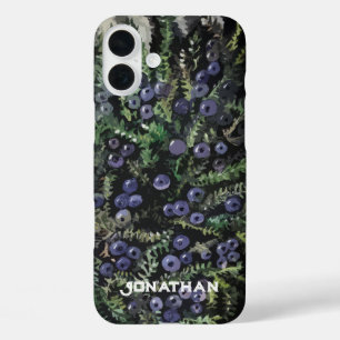 Wild blue crowberries iPhone 16 plus case