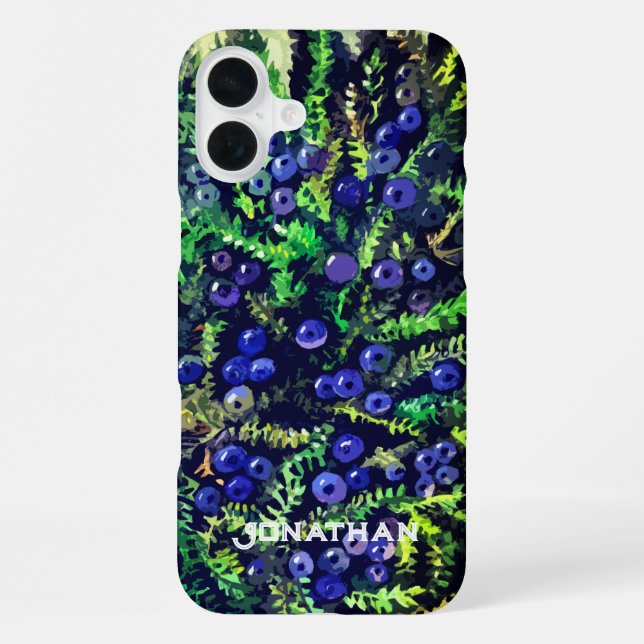 Wild blue crowberries  iphone case (Back)