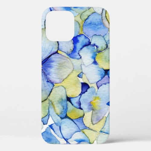 Wild Blue Hydrangeas iPhone 12 Case