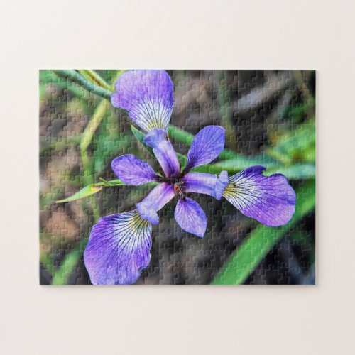 Wild Blue Iris Large Photo Puzzle