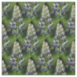 Wild Blue Lupine Flowers Nature Pattern Fabric