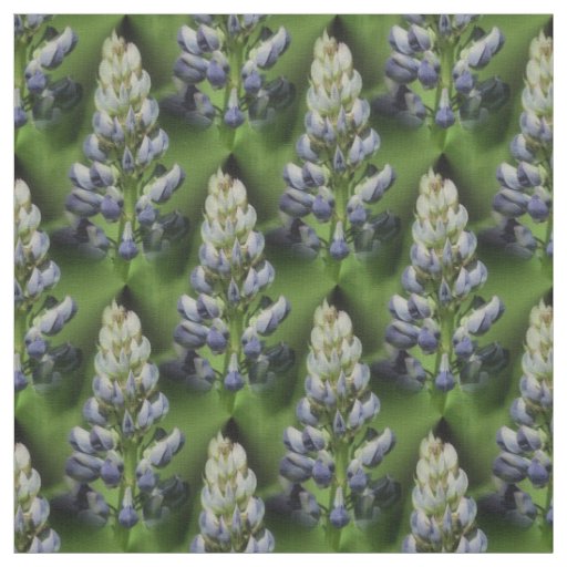 Wild Blue Lupine Flowers Nature Pattern Fabric