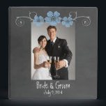 Wild Blue Roses Chalkboard Wedding Photo Album Binder<br><div class="desc">Charming chalkboard / blackboard with chalked roses. Part of the Roses Chalkboard Collection.</div>