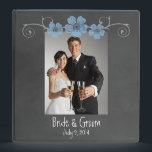 Wild Blue Roses Chalkboard Wedding Photo Album Binder<br><div class="desc">Charming chalkboard / blackboard with chalked roses. Part of the Roses Chalkboard Collection.</div>