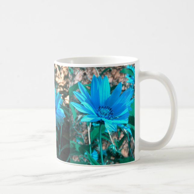 Wild Blue Sunflowers Mug (Right)