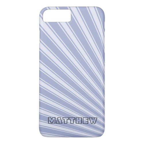 Wild blue yonder Color Stripe Funky Pattern iPhone 8 Plus7 Plus Case