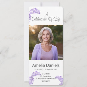 Wild Bluebell Celebration Of Life Photo Card