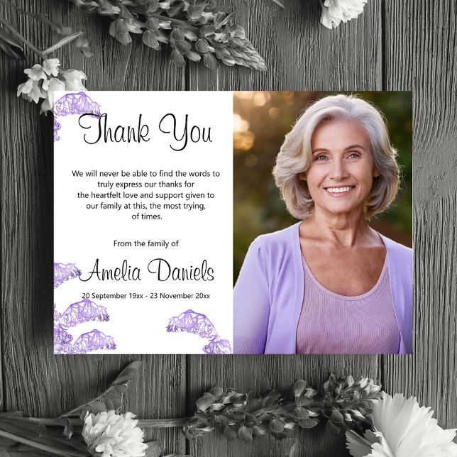 Wild Bluebell Funeral Thank You Cards (Creator Uploaded)