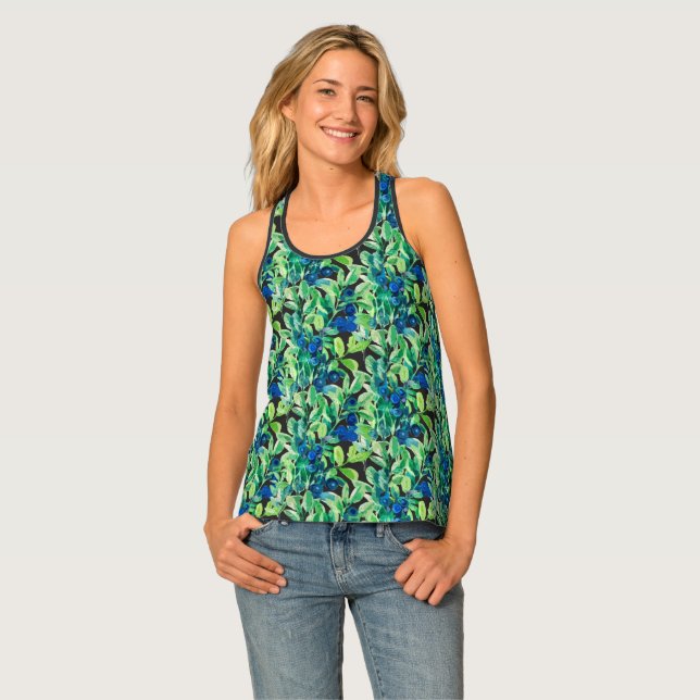 wild blueberries tank top (Front Full)