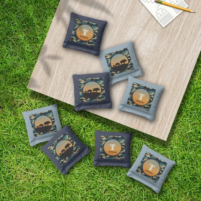 Wild Boar and Camo Cornhole Bags (Creator Uploaded)