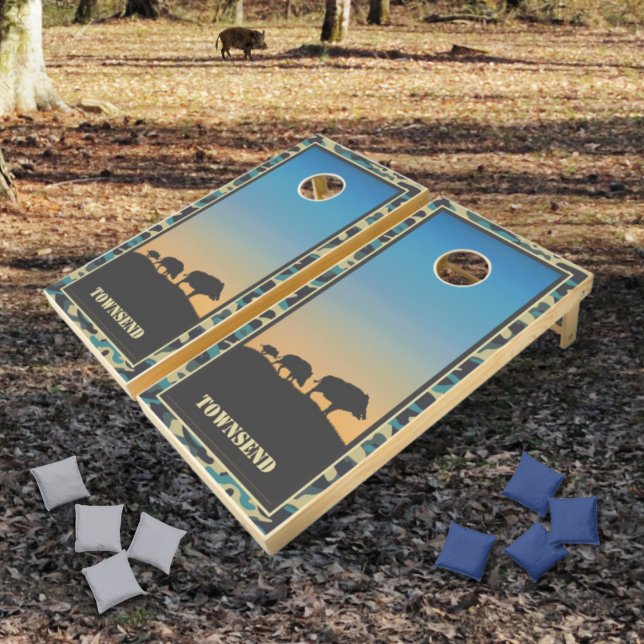 Wild Boar and Camo Cornhole Set (Creator Uploaded)