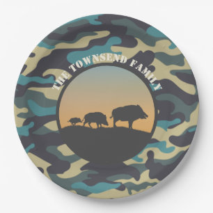 Wild Boar and Camo Paper Plates