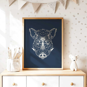 Wild Boar   Forest Animal Wild Boar Wall Print