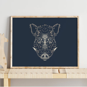 Wild Boar   Forest Animal Wild Boar Wall Print