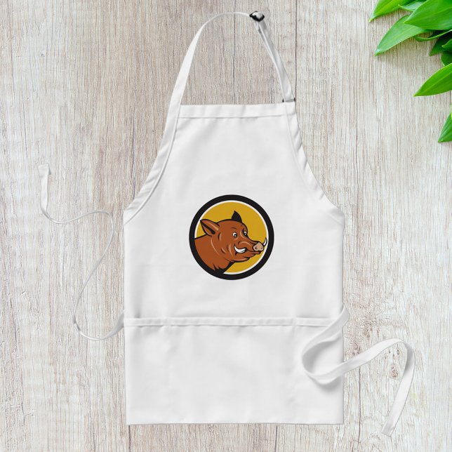 Wild Boar Head Adult Apron (Creator Uploaded)