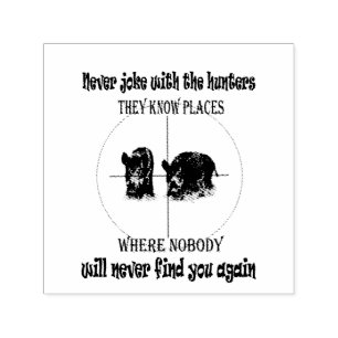 Wild boar hunting self-inking stamp