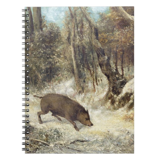 Wild Boar in the Snow, signed as Courbet (fake) Notebook (Front)