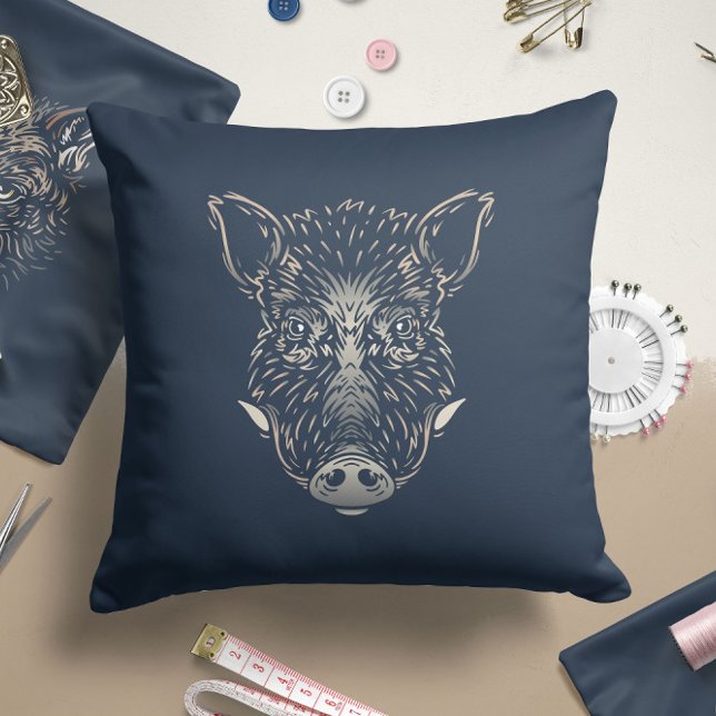 Wild Boar | Nursery Throw Pillow (Creator Uploaded)