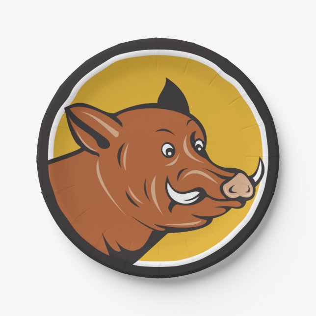 Wild Boar Paper Plates (Front)
