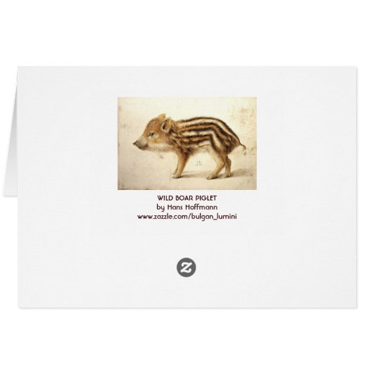 WILD BOAR PIGLET Animal Drawing (Back Horizontal)