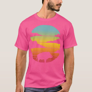 Wild Boar Retro Vintage 60s 70s Men Women Gift Hog T-Shirt