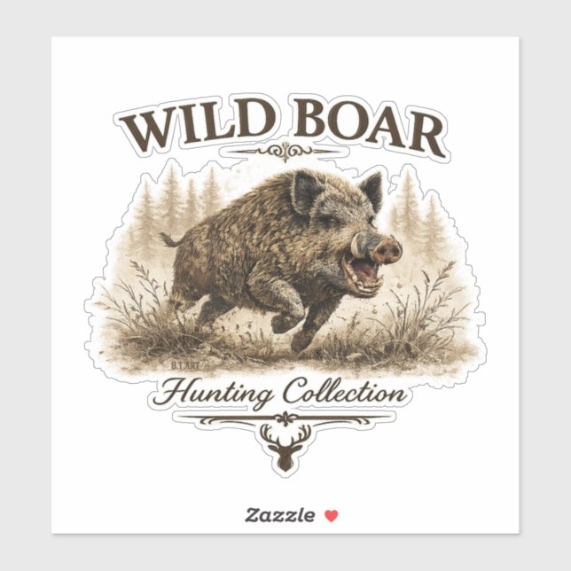 Wild Boar Sticker (Sheet)