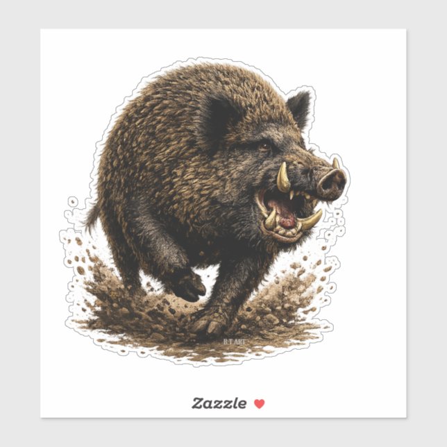 Wild Boar Sticker (Sheet)
