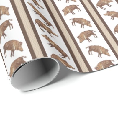 Wild Boar Stripe  Wrapping Paper