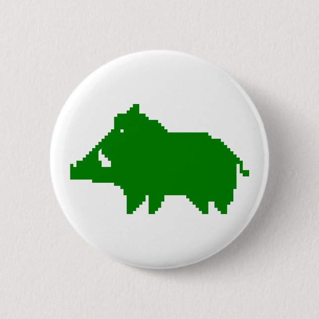 - Wild boar swipes in a HEAT IN ADVANCE Pinback Button (Front)