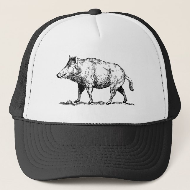 Wild Boar / Wildschwein Trucker Hat (Front)