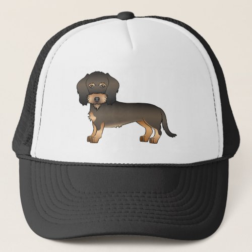 Wild Boar Wire Haired Dachshund Cute Cartoon Dog Trucker Hat
