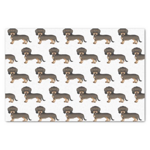 Wild Boar Wire Haired Dachshund Cute Dog Pattern Tissue Paper