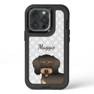 Wild Boar Wire Haired Dachshund Dog Head &amp; Name iPhone 13 Pro Case