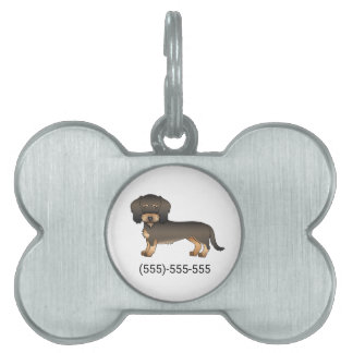Wild Boar Wire Haired Dachshund &amp; Phone Number Pet ID Tag