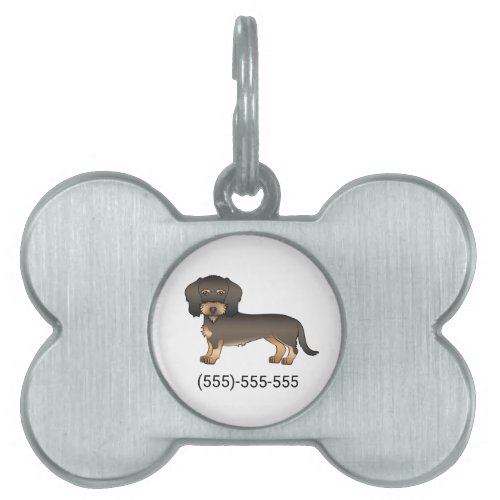 Wild Boar Wire Haired Dachshund  Phone Number Pet ID Tag