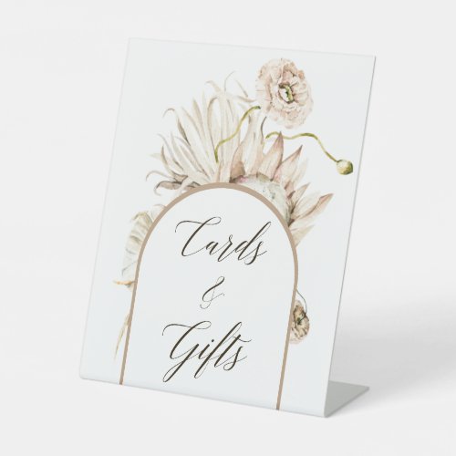 Wild Boho Protea Pampas Grass Cards  Gifts   Pedestal Sign