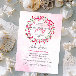 Wild Bougainvillea Tropical Bachelorette Party Invitation