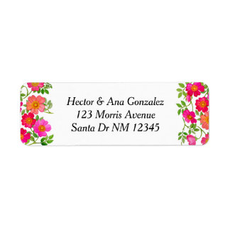 Wild Briar Rose Return Address Labels