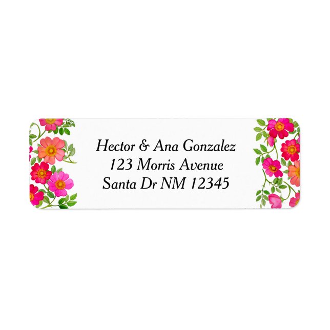 Wild Briar Rose Return Address Labels (Front)