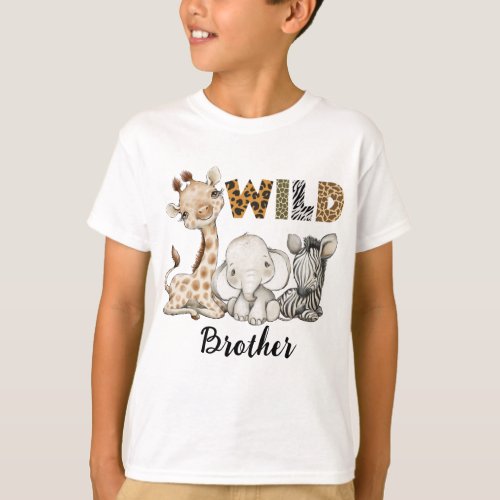 Wild Brother of the Birthday Boy Safari Birthday T_Shirt
