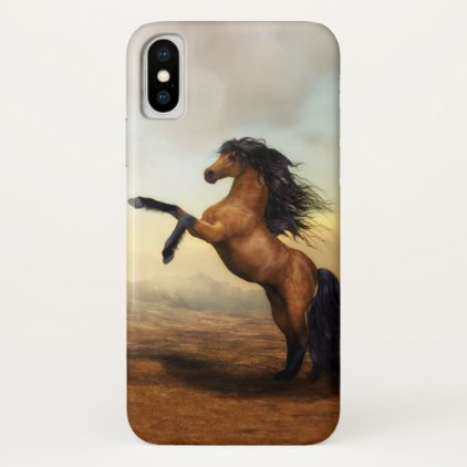 Wild Brown Horse iPhone X Case