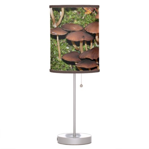 Wild Brown Mushroom Cluster Nature   Table Lamp