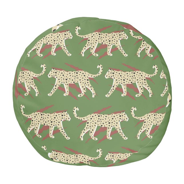 Wild Brushstrokes: Leopard in Repetition Pouf (Bottom)