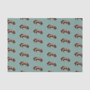 Wild bucking rodeo stallion tissue paper