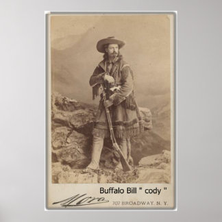 wild buffalo bill cody cabinet card photograph poster