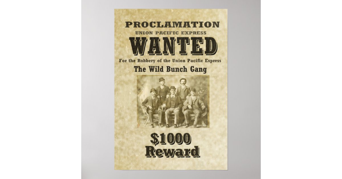 Wild Bunch Gang Poster Custom Sizes Poster Zazzle