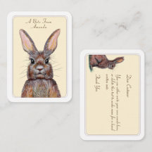 Wild Bunnies Personalised Flat Note Card